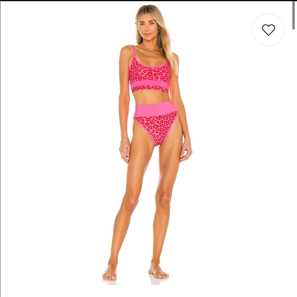 Beach Riot Other - Beach Riot Emmy Bikini Bottom HighRise Red Leopard